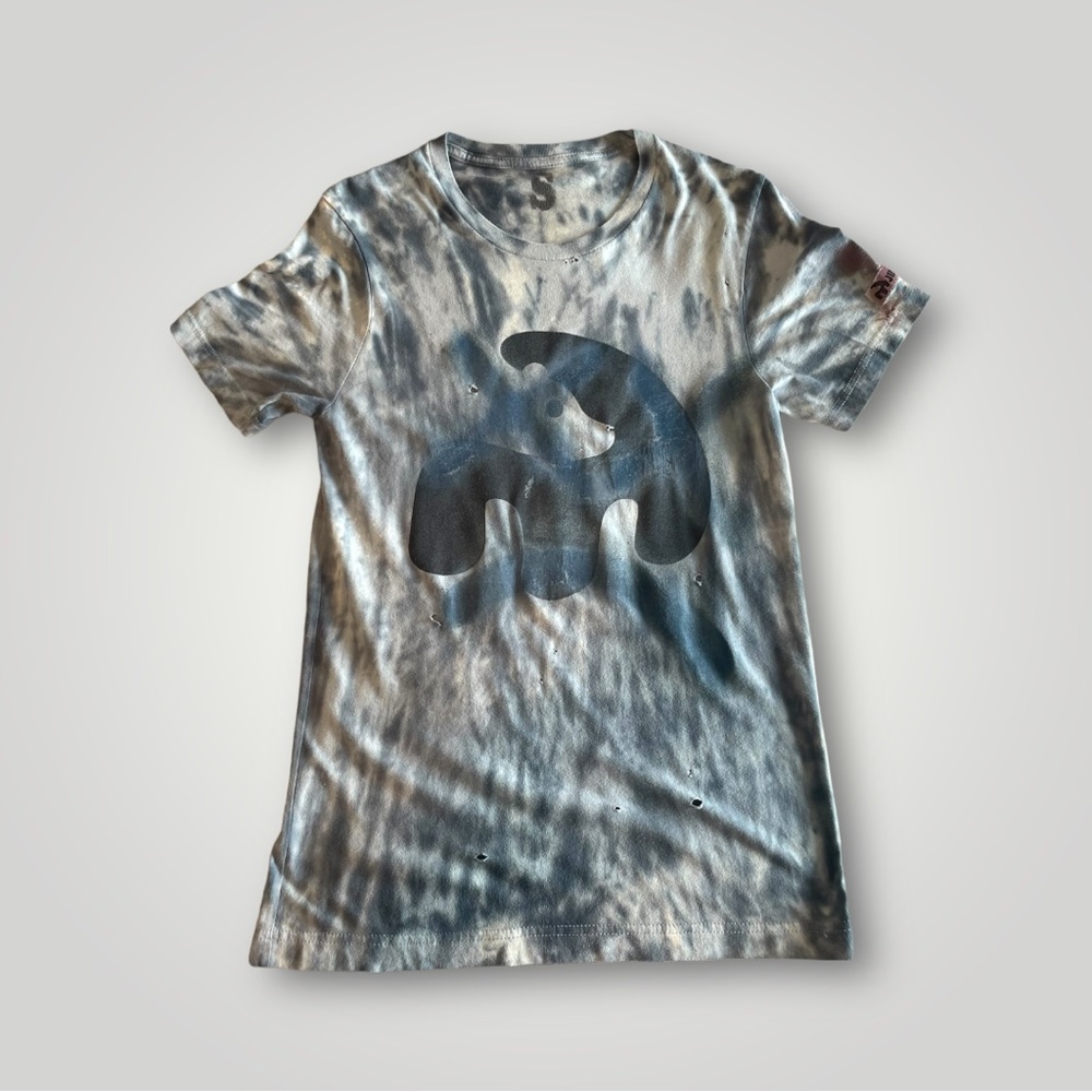 dyed handmade rave streetwear shirt - blueberries - tie dye tees x timmy woz